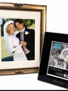 Wedding frames Mr. & Mrs. Photo Frame bundle of 8x10 and 5x7